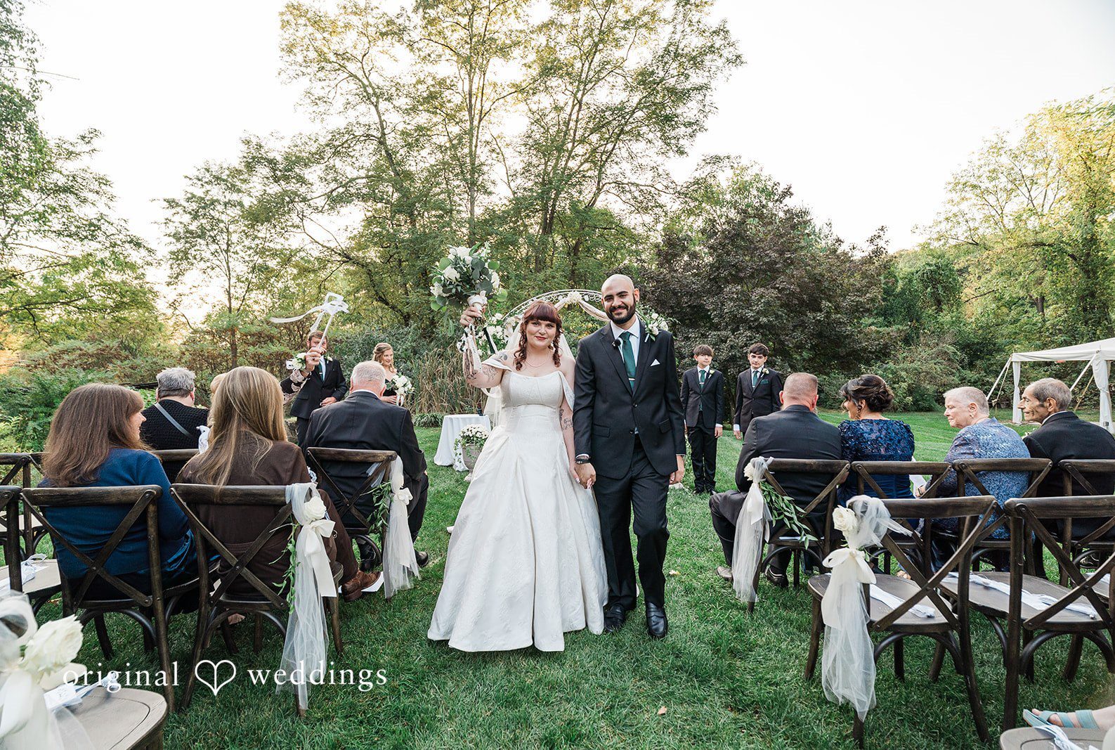 NYC wedding photography at Bird and Bottle Inn capturing couple smiling together by Original Weddings