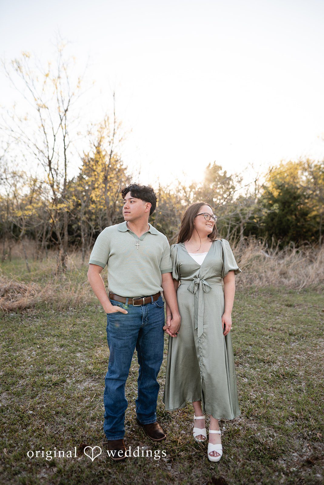 Our Oklahoma City wedding photographers captured a beautifu look-away portrait of the couple