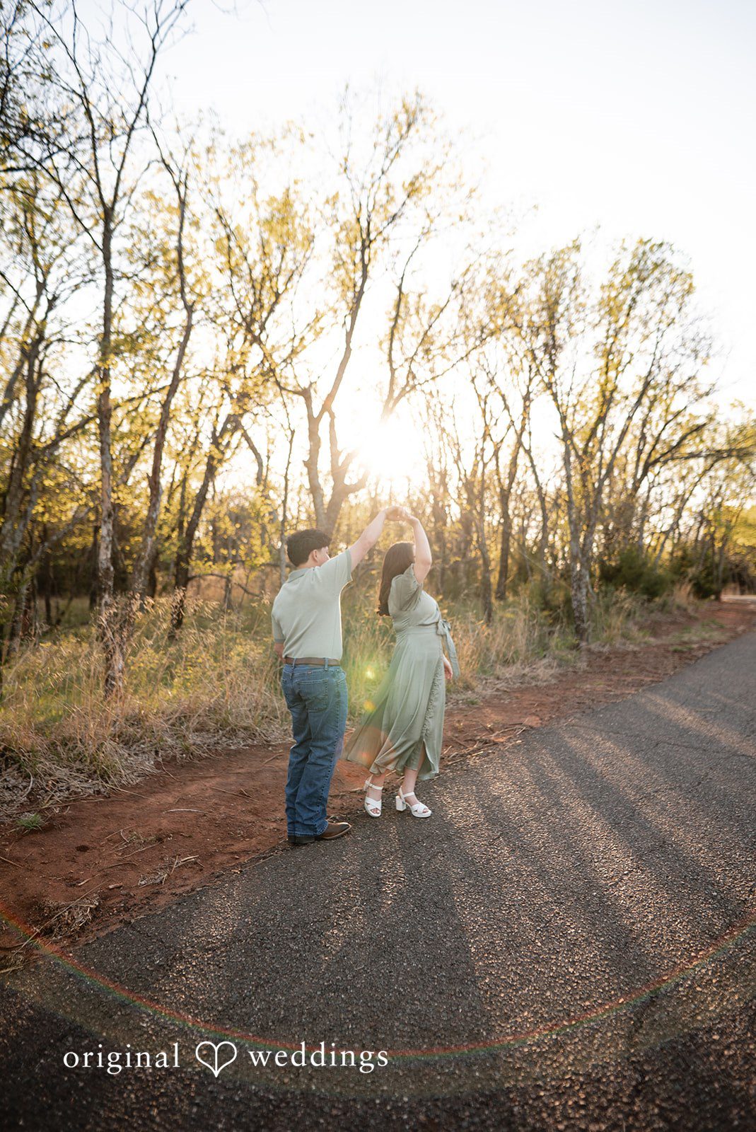 A fun portrait of the couple