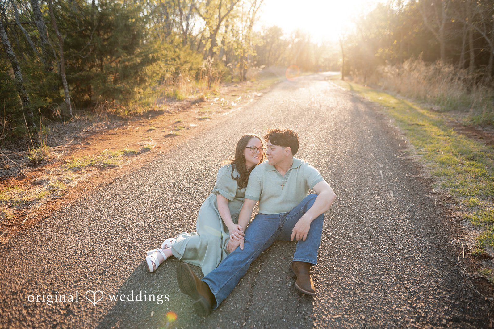 Our Oklahoma City wedding photographers otographers captured a stunning portrait of the couple at Bluff Creek Park