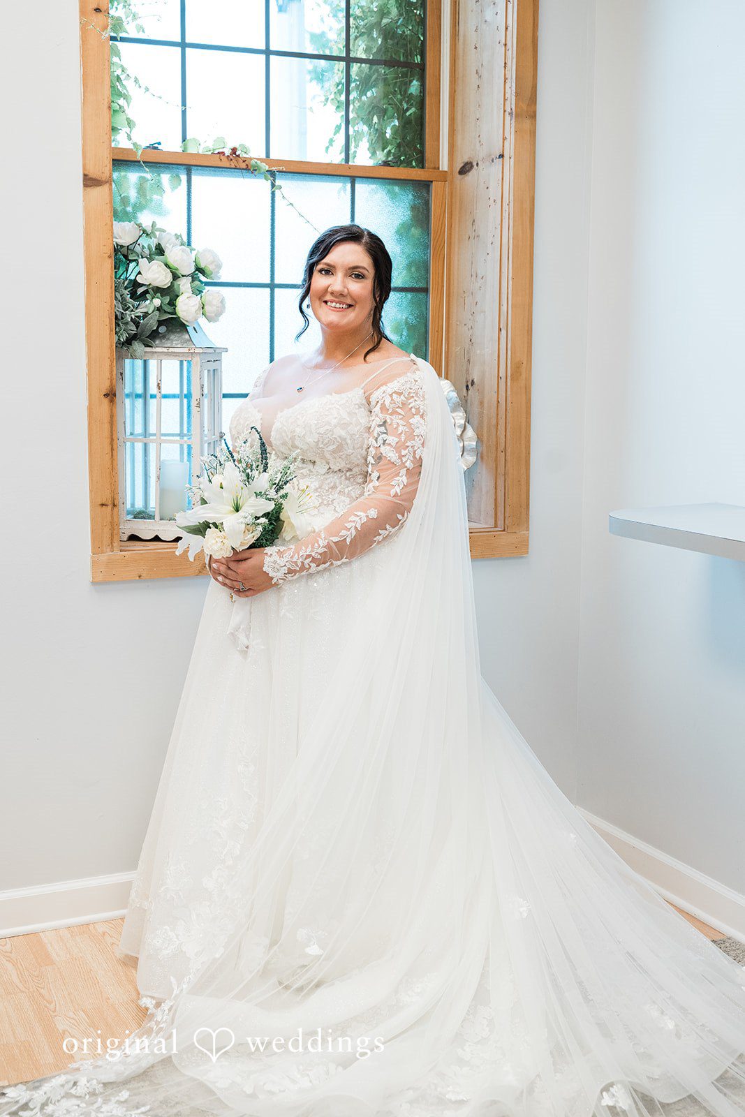 Stunning picture of bride at Blumen Gardens