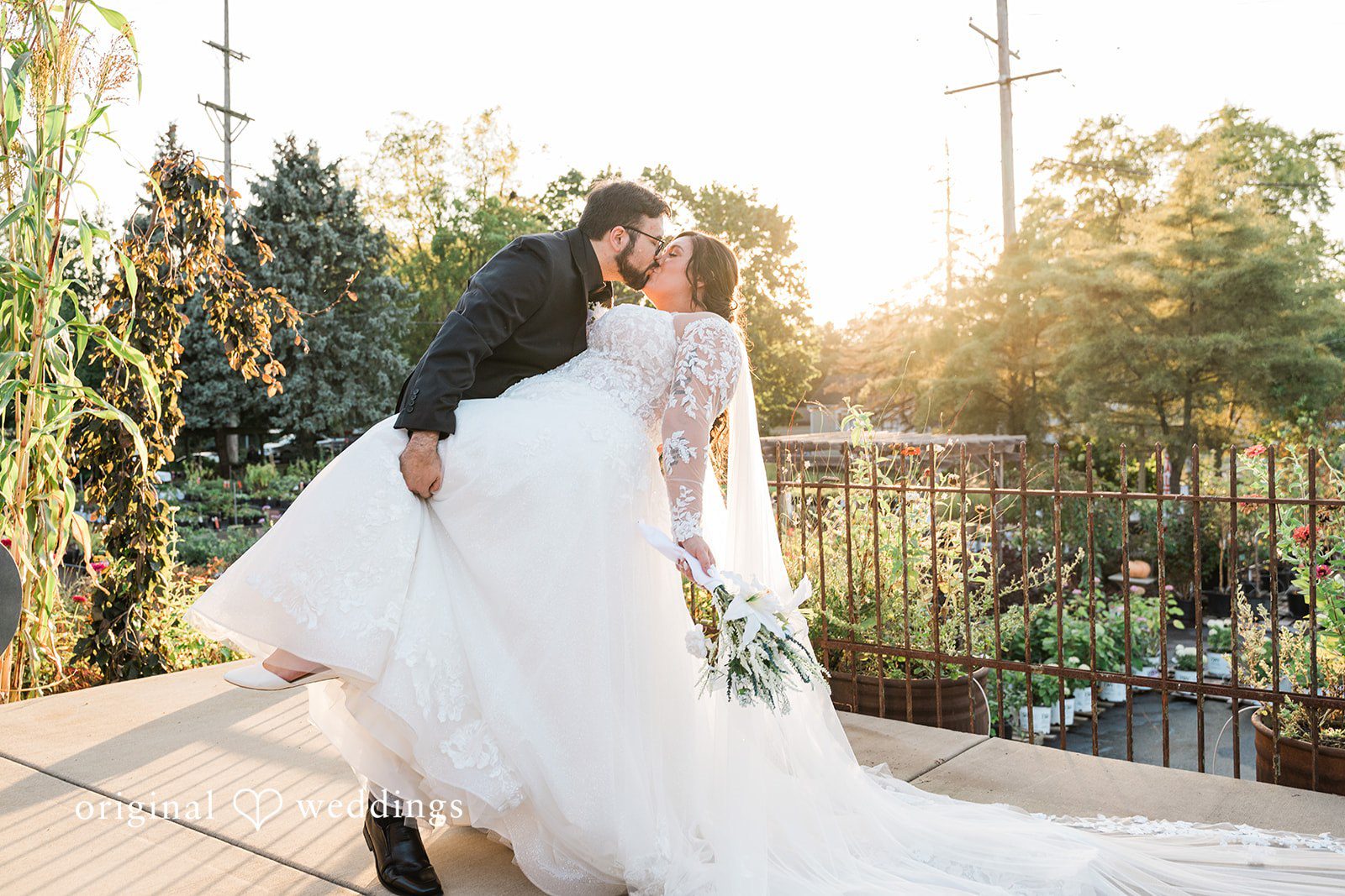 Couple sharing a romantic kiss