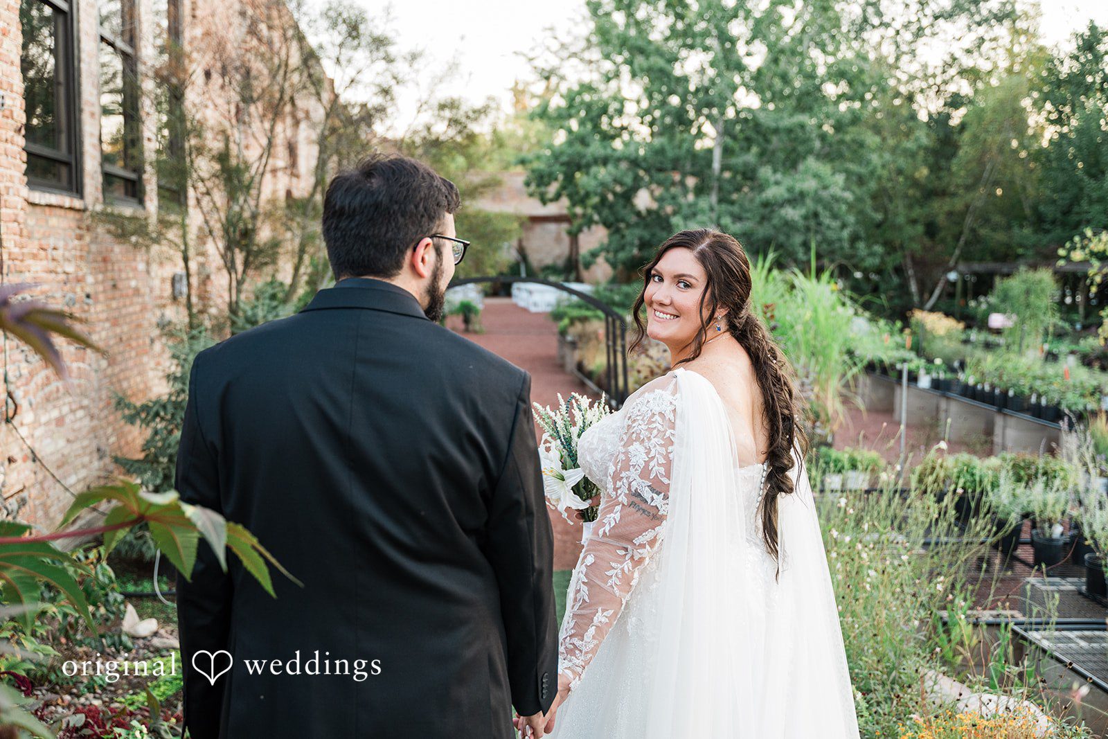 Lovely moment of couple while holding hands.