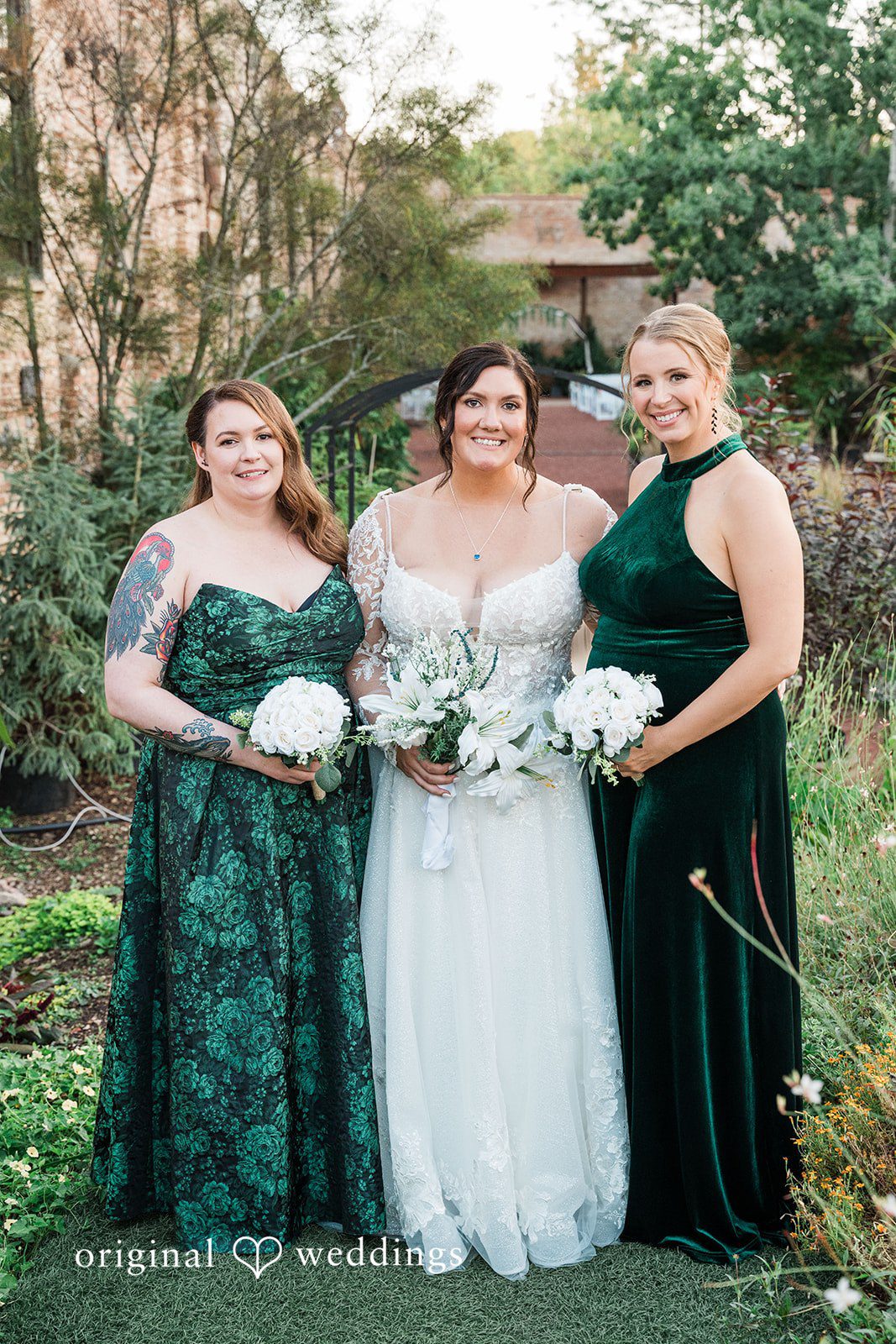 Stunning  picture of bride with bridesmaids.