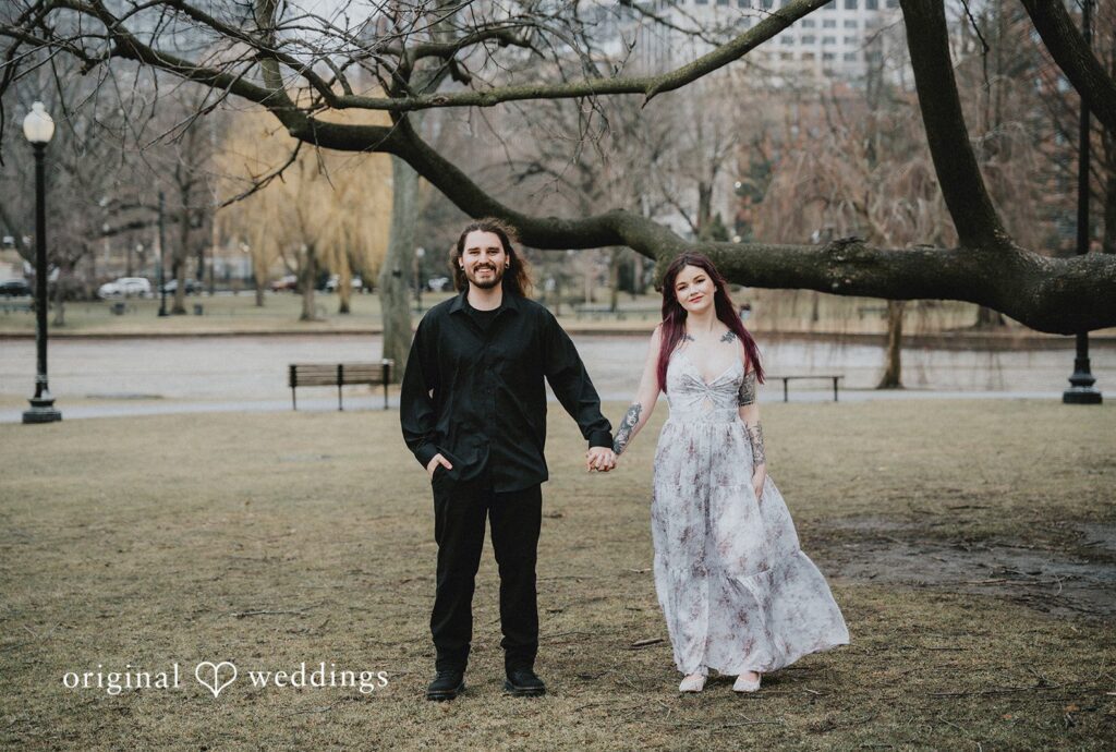 Engagement photography services at Public Garden by original weddings capturing love story of couple