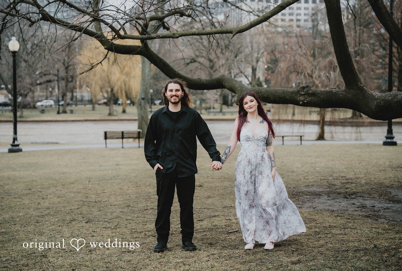 Engagement photography services at Public Garden by original weddings capturing love story of couple