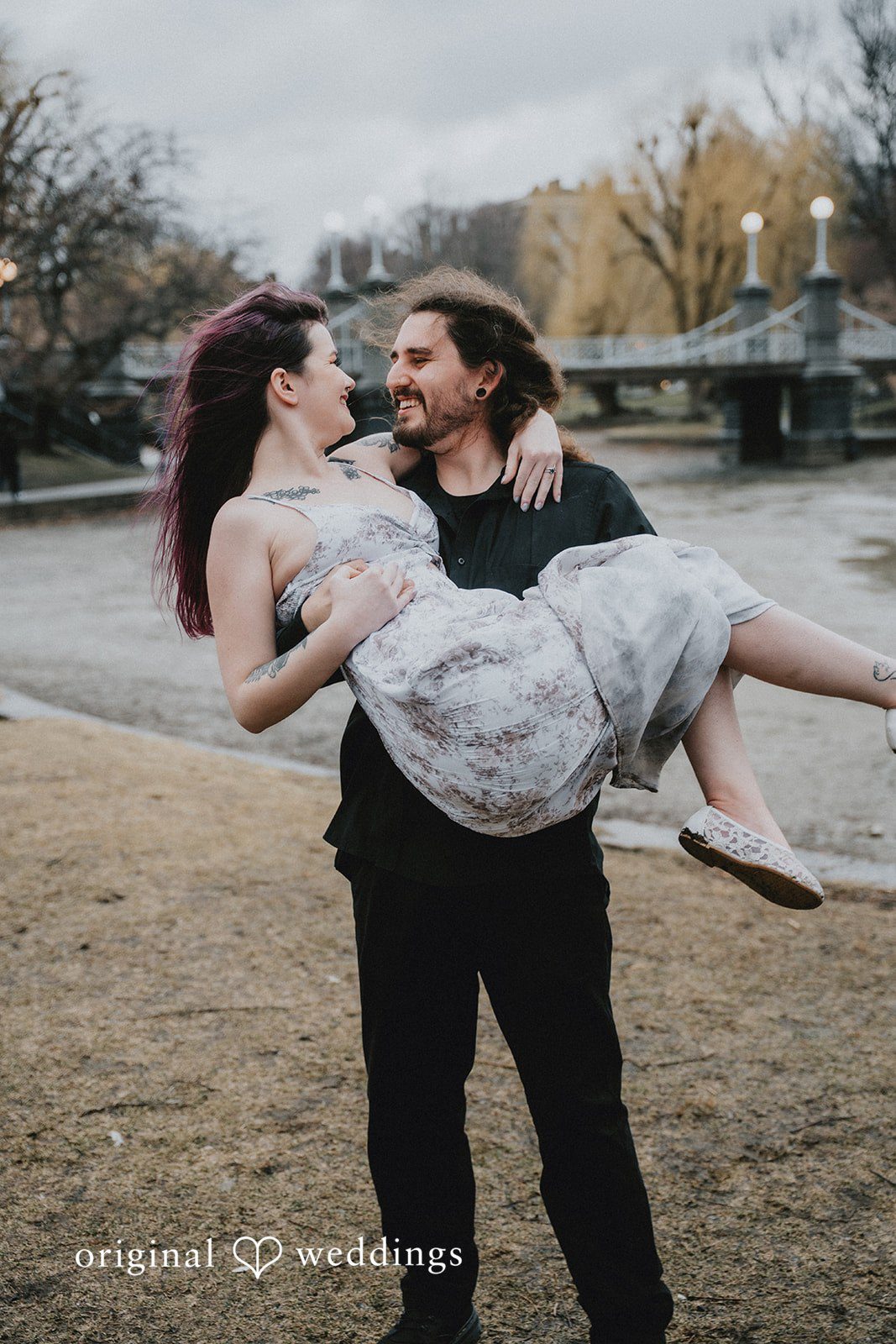 Engagement photography services at Public Garden by original weddings capturing love story of couple