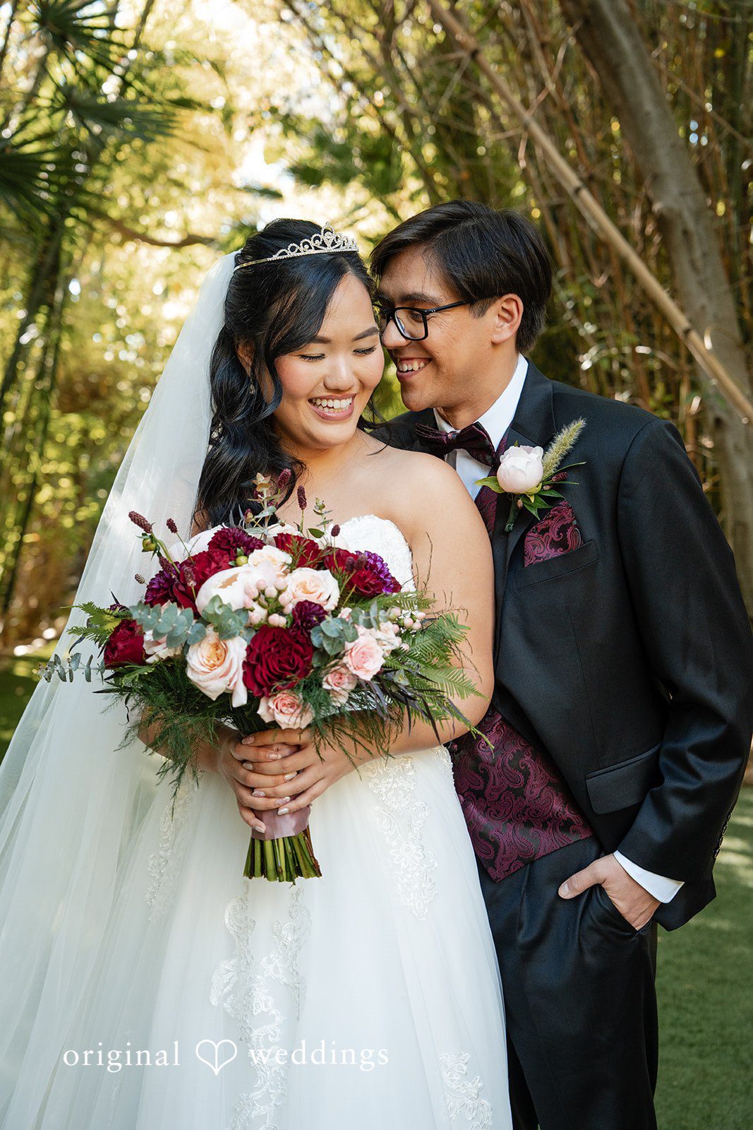 A joyful portrait of the couple