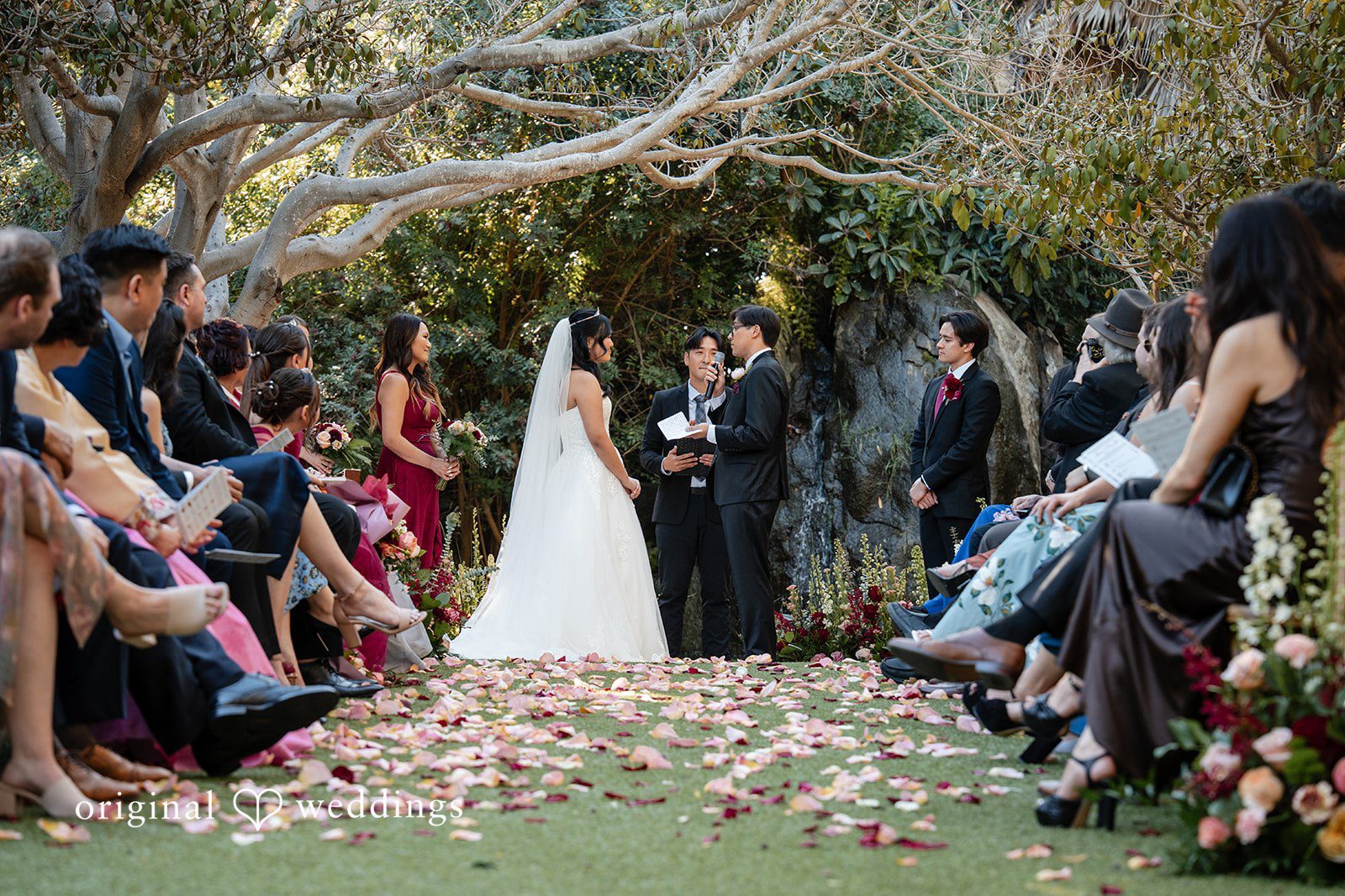 The couple exchanges marital vows