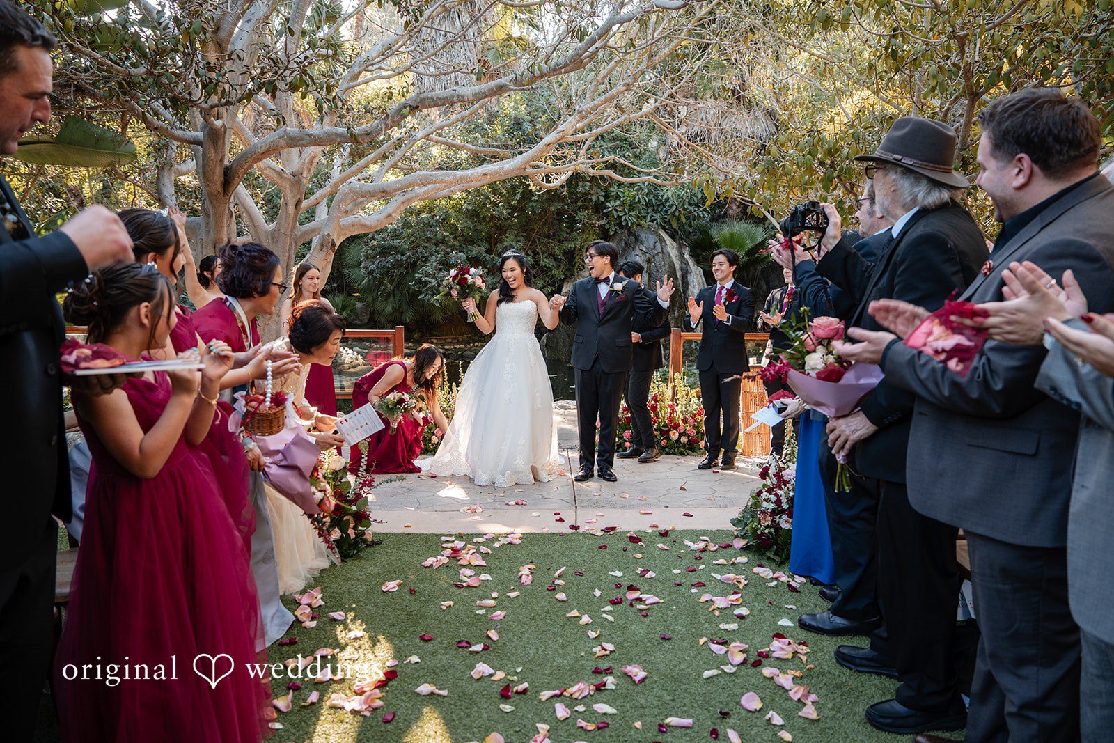 The couple shows deep excitement after they've been joined together