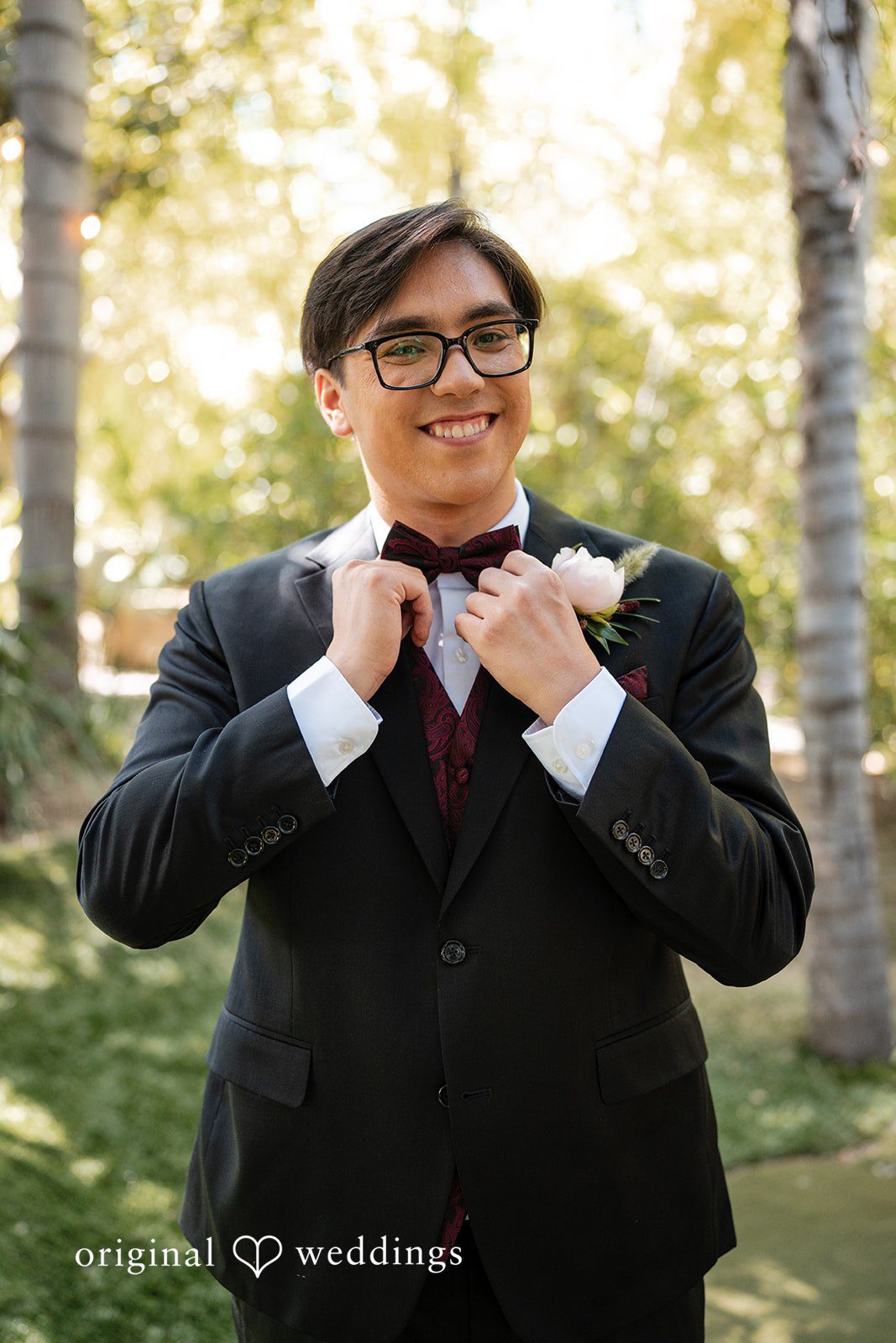 A stunning portrait of the groom