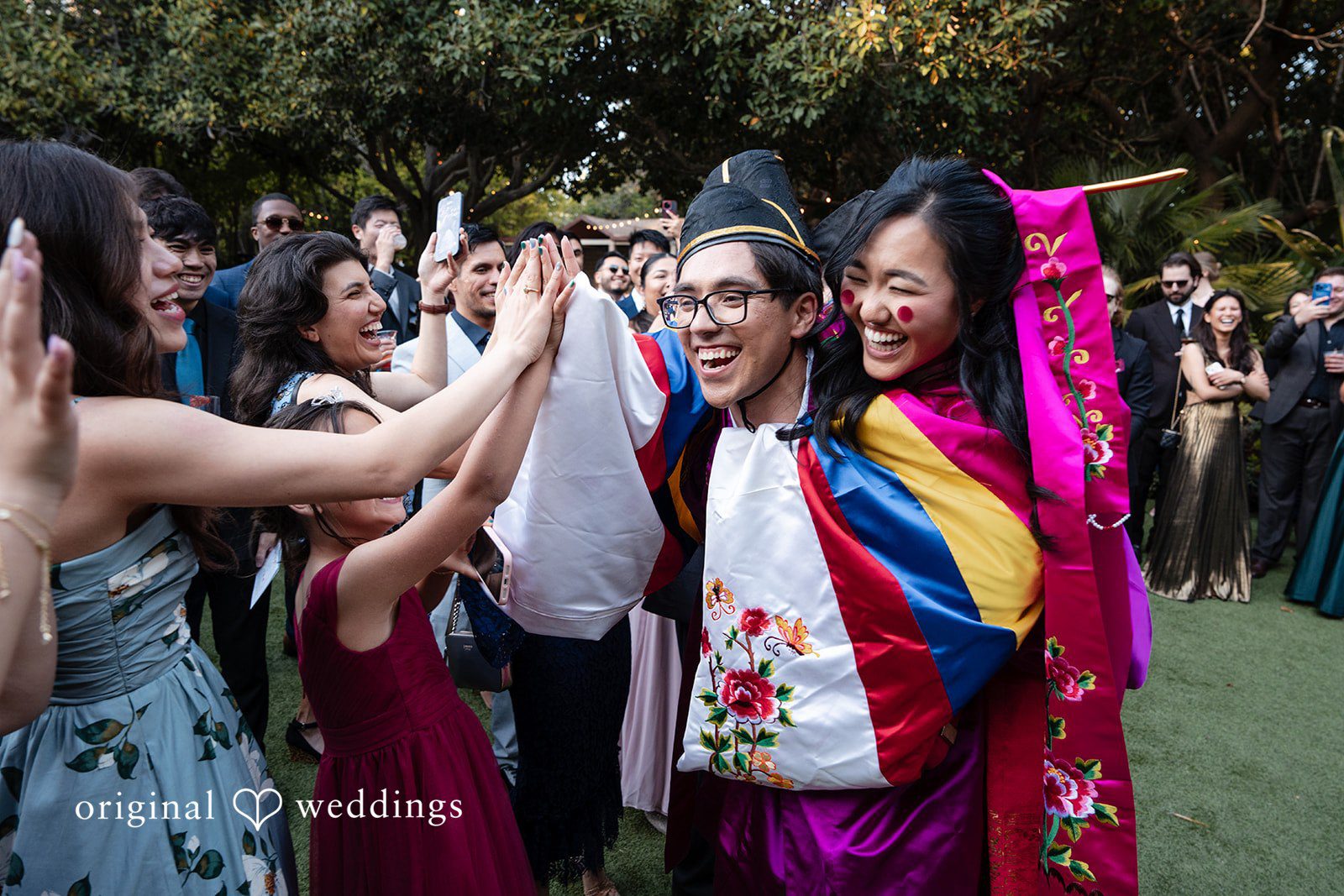 The joyful moment from the couple’s traditional party
