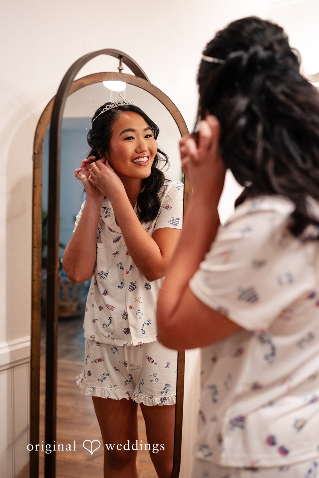 The bride gets ready