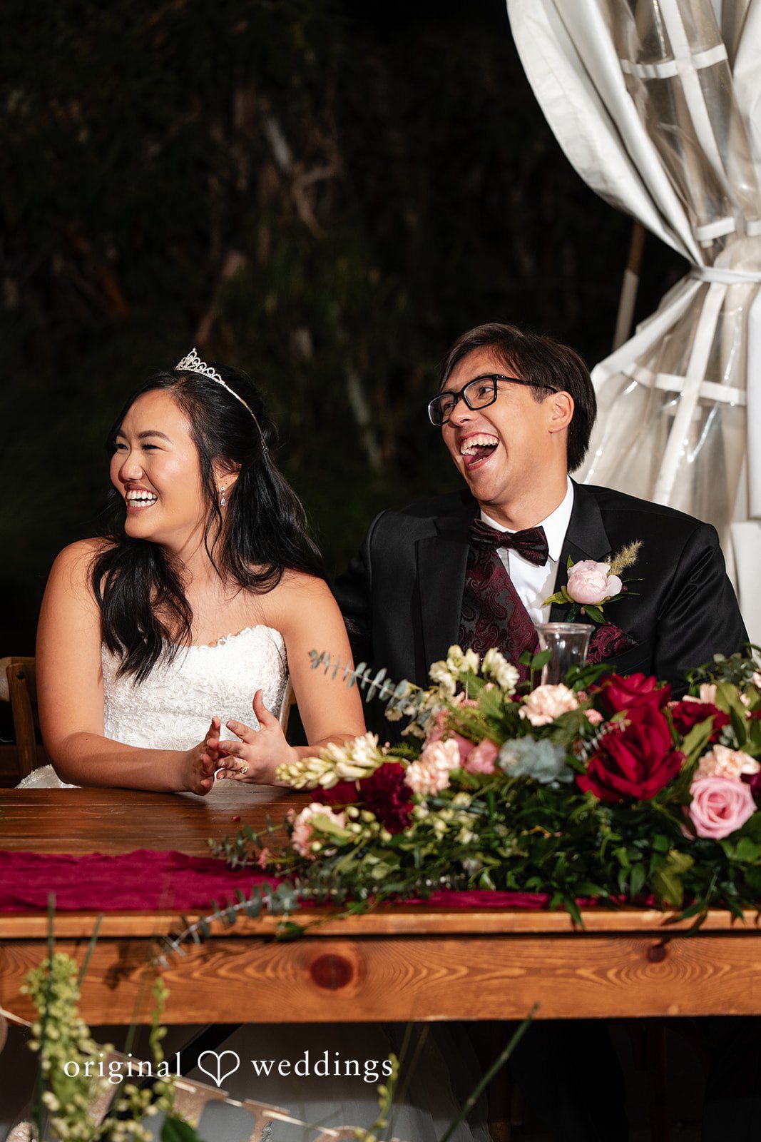A beautiful portrait of the couple from the reception