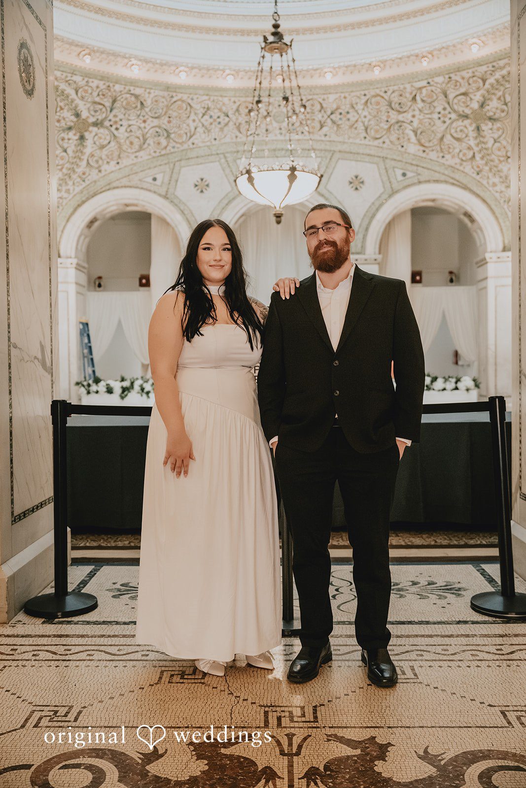 A stunning portrait of the couple