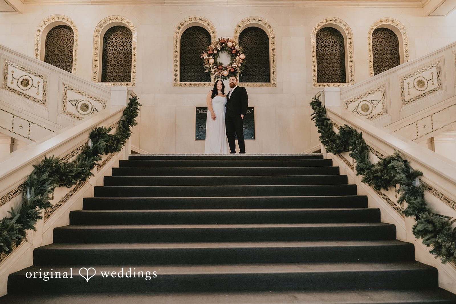 A portrait of the couple exposing the beauty of the engagement session venue