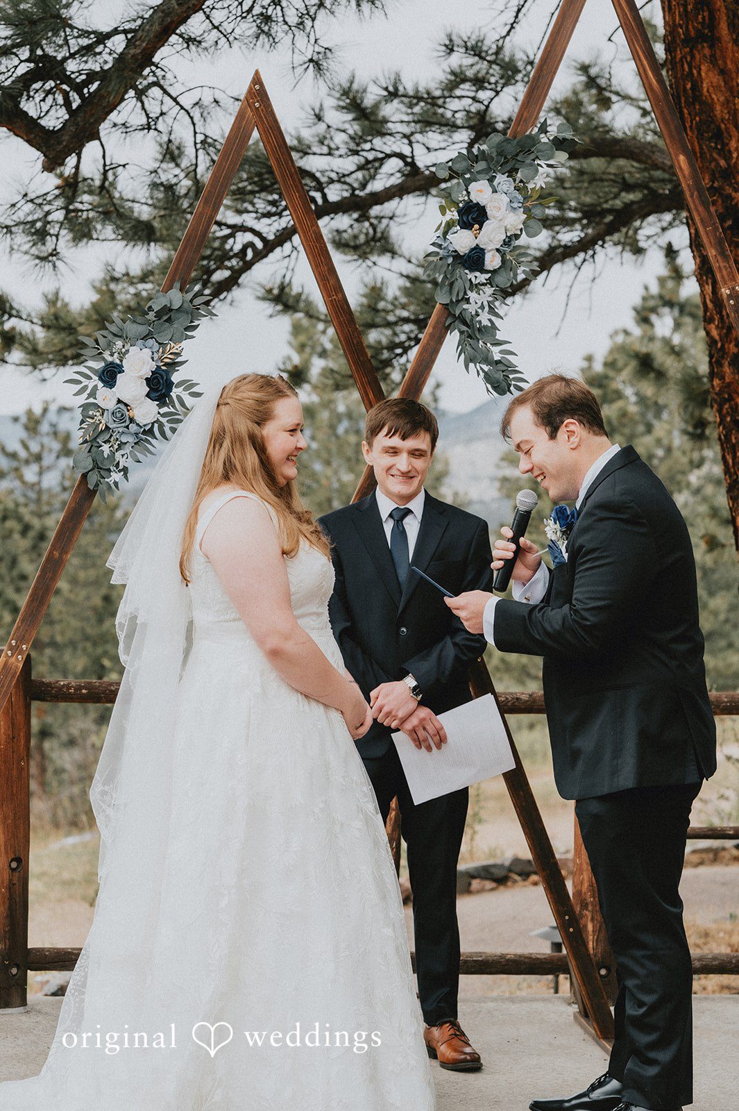 Kelsi + Christian The groom reads his vows to the bride