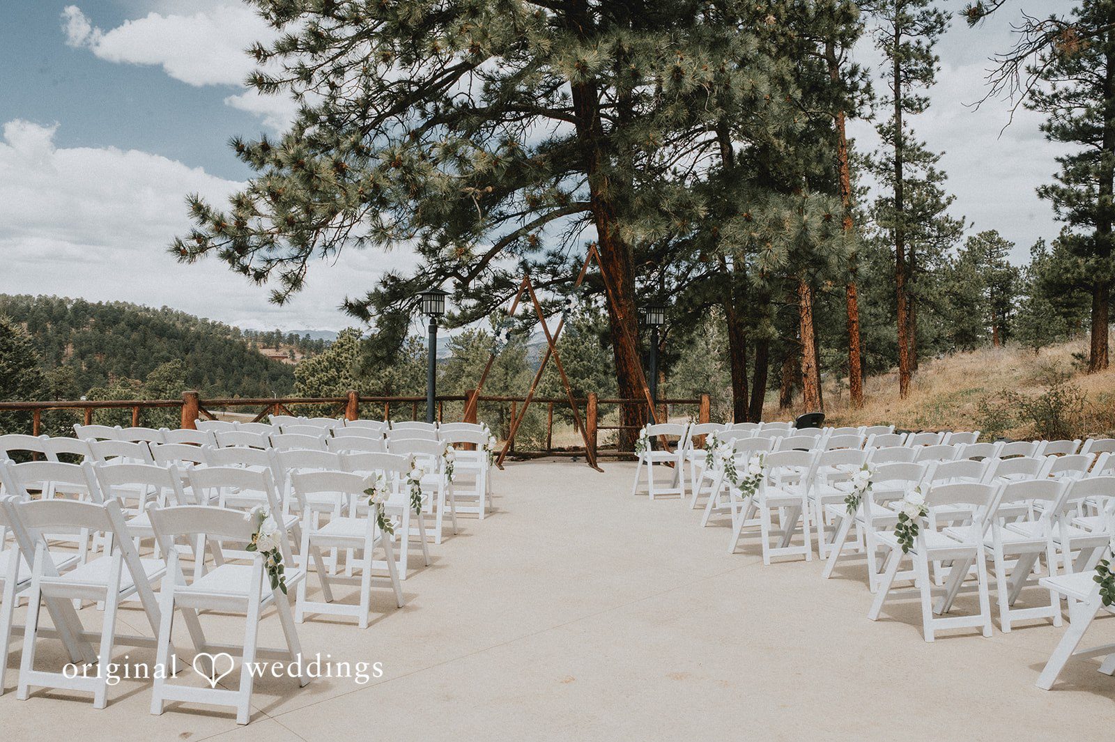 Kelsi + Christian A portrait of the outdoor ceremony area