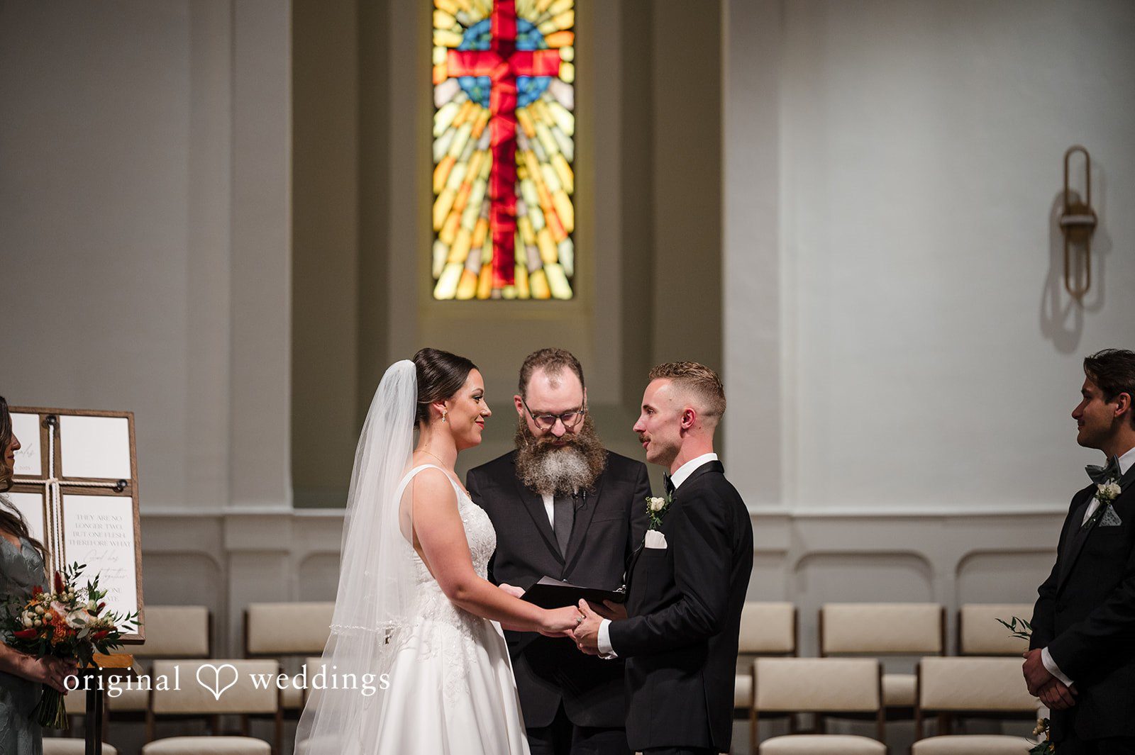 Elegant wedding ceremony at Christ Covenant Sandy Springs photographed by Atlanta wedding photographers from Original Weddings.