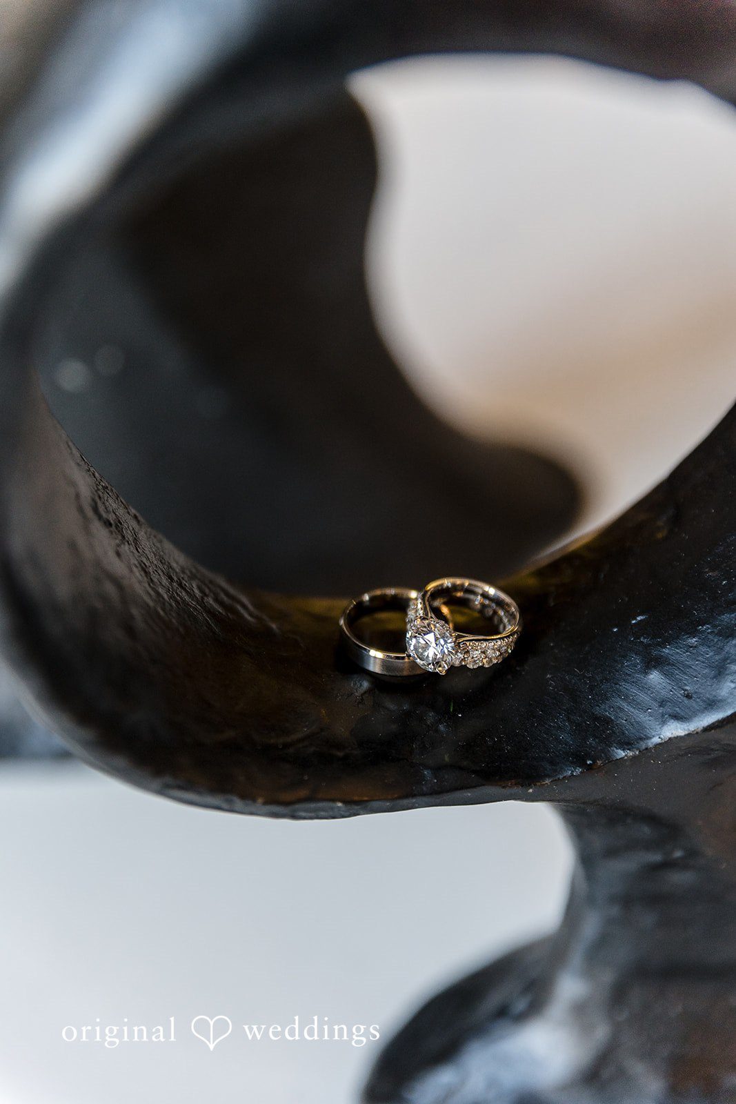 A detail shot of the wedding ring