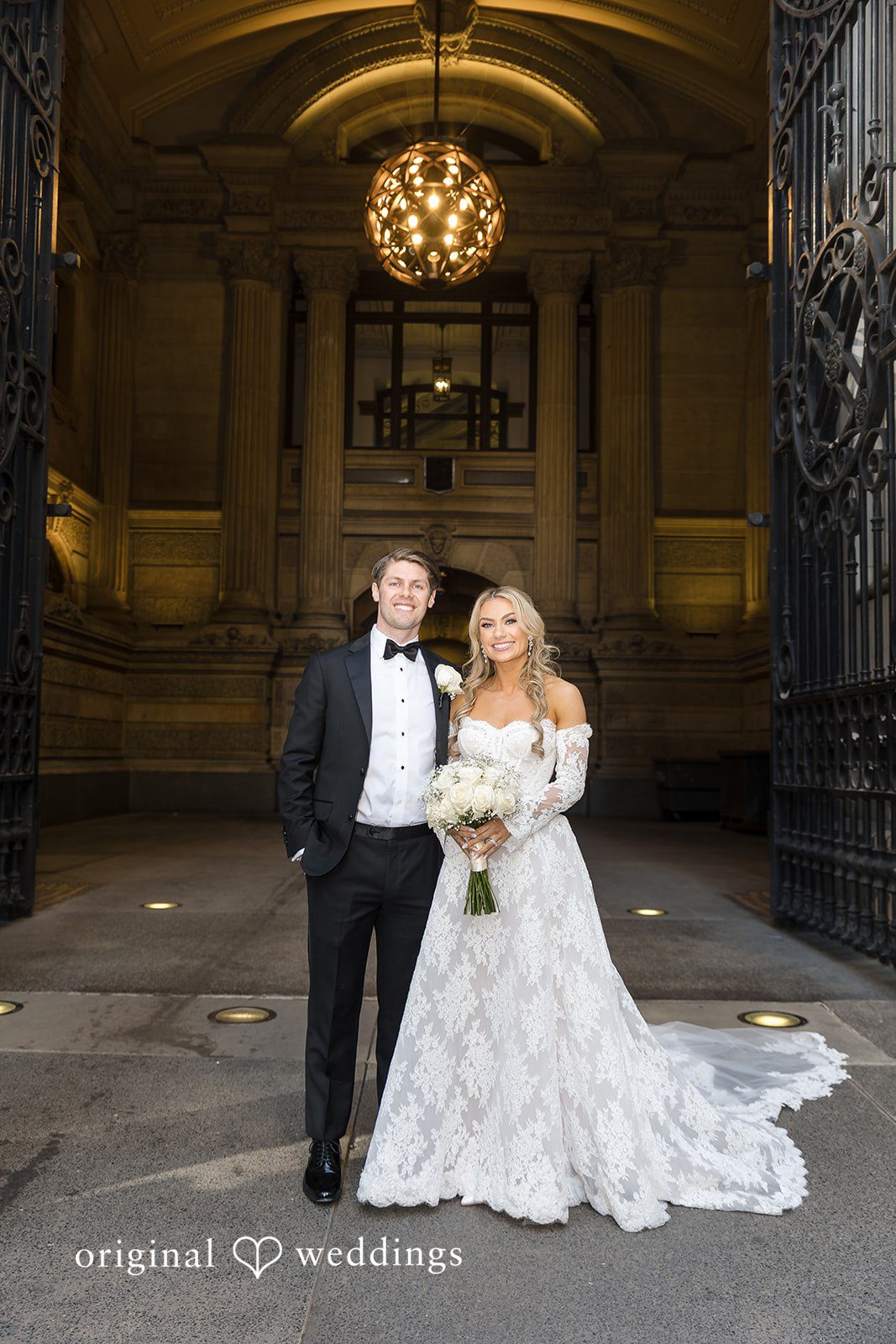 A beautiful portrait of the couple after their wedding ceremony
