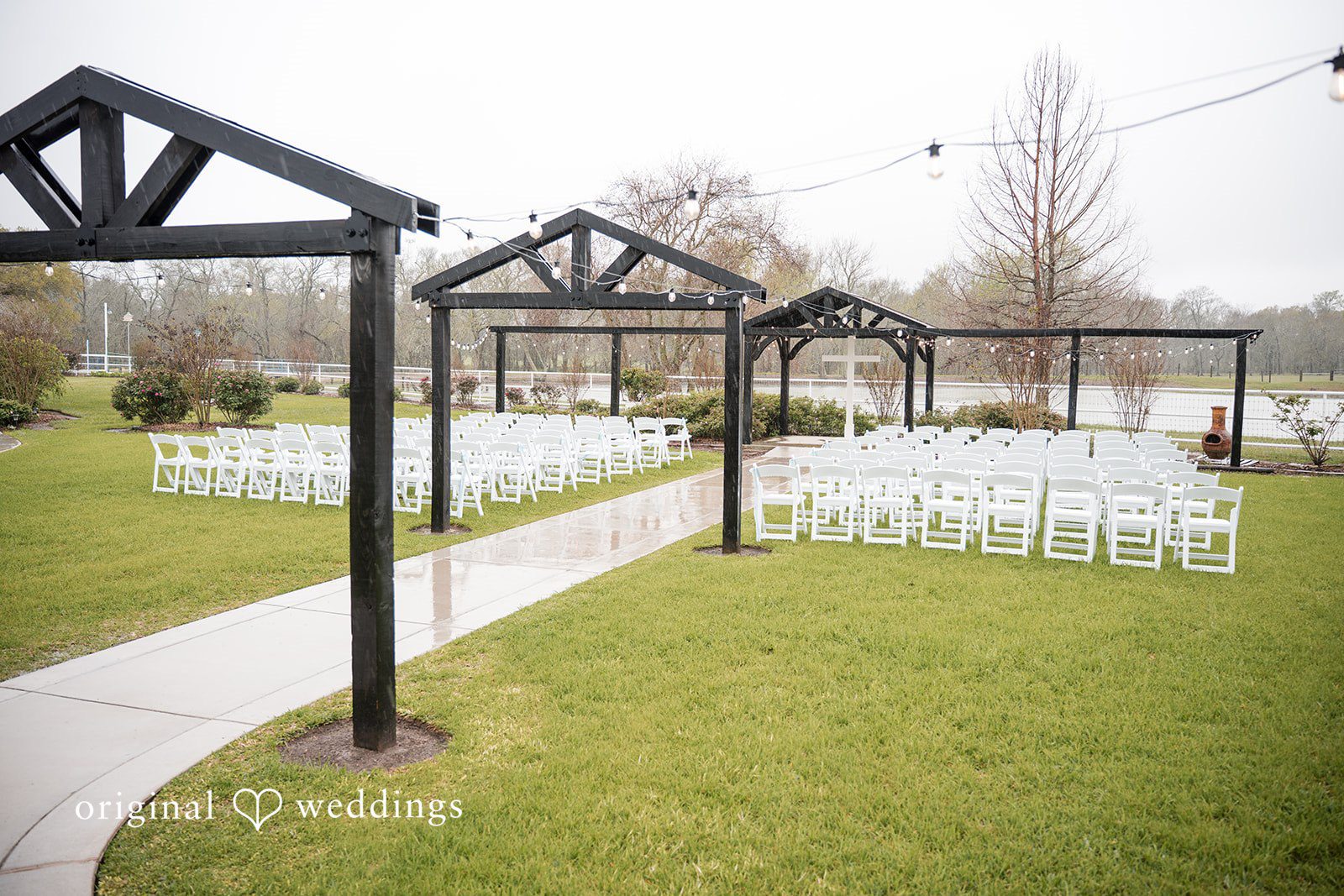 Cecilia + Jose Beautiful wedding venue setup at Circle of Seven Ranch