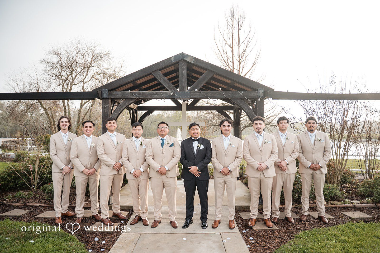 Cecilia + Jose Stunning picture of groom with groomsmen