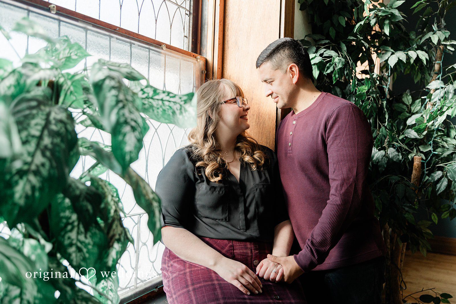 Couple looking at each other with love
