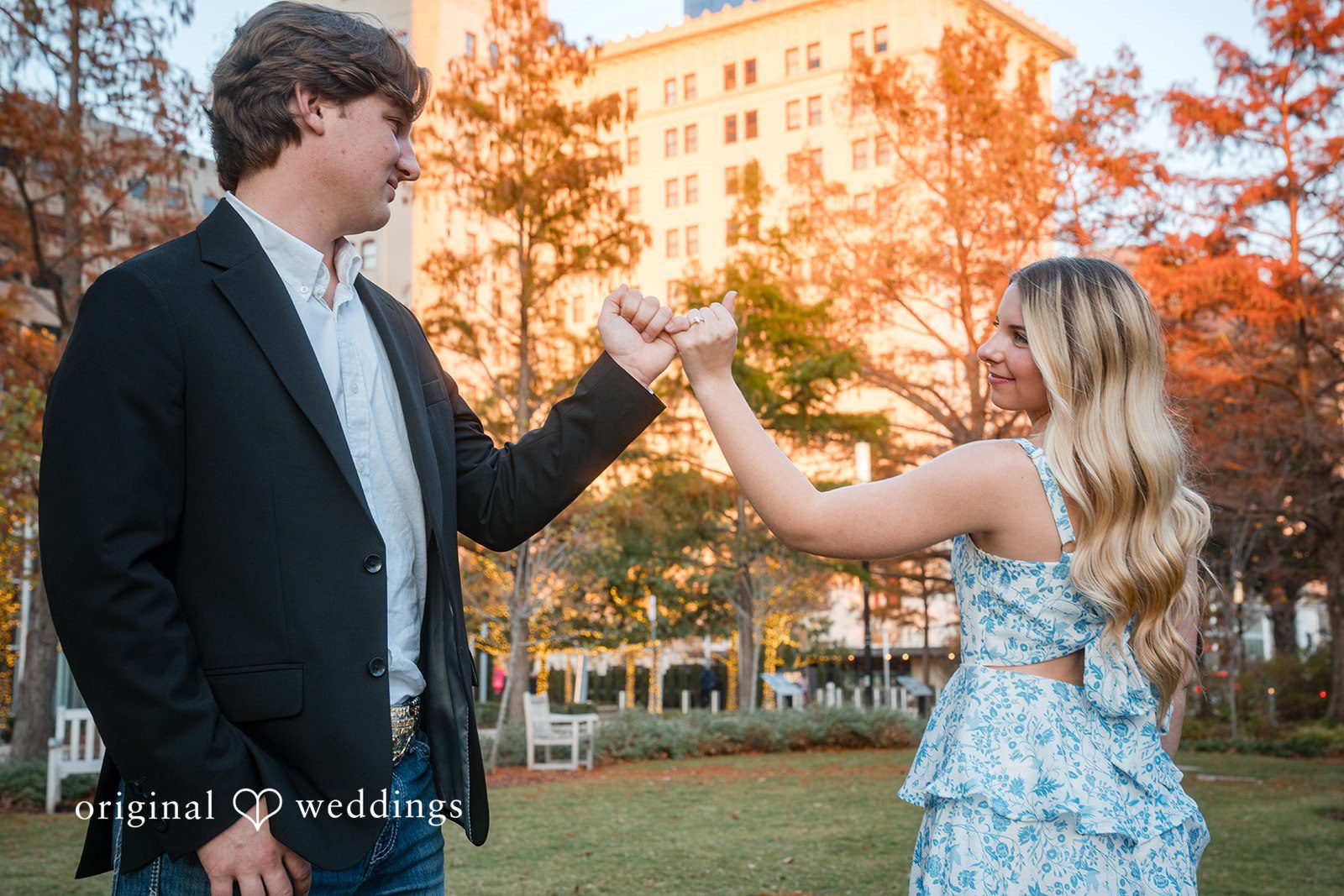 Beautiful pose of couple at Colcord Hotel