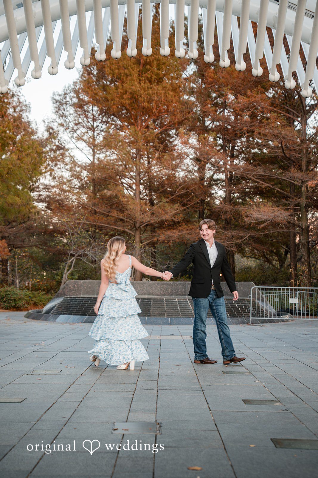Beautiful couple enjoying their engagement phot session