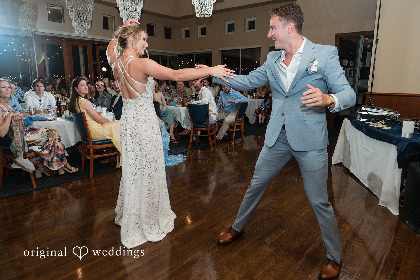 Elegant newlywed dance at Colorado Cays Yacht Club