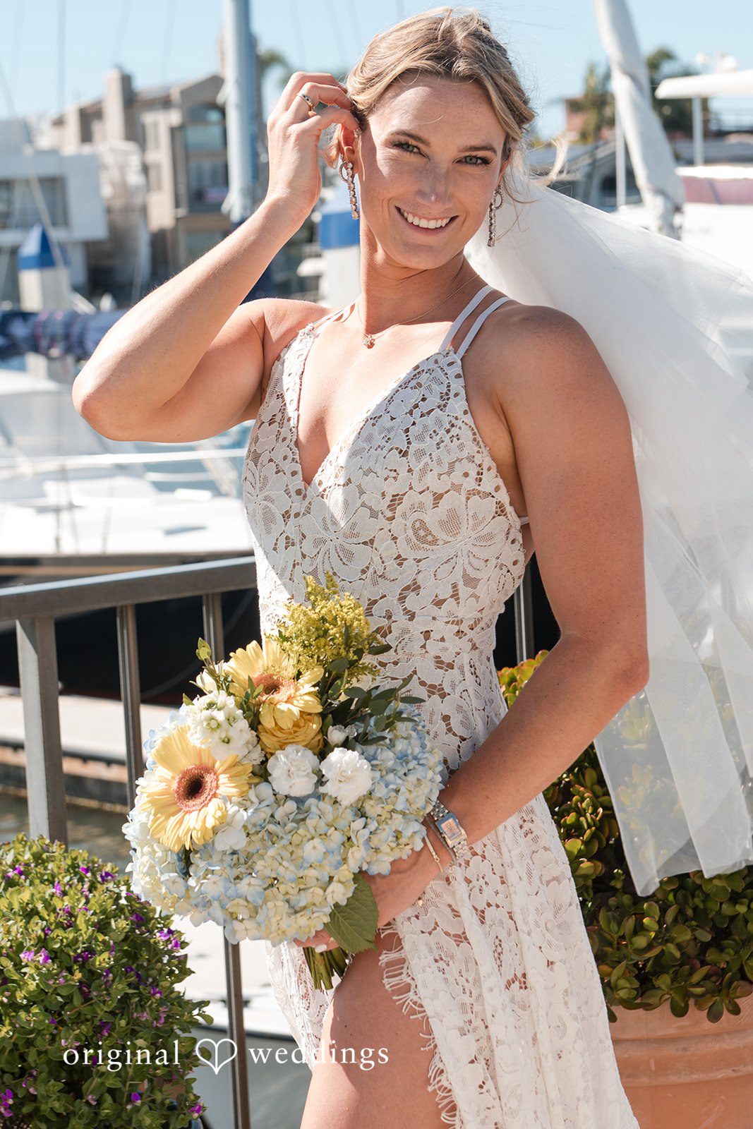 Beautiful bride portrait at Colorado Cays Yacht Club