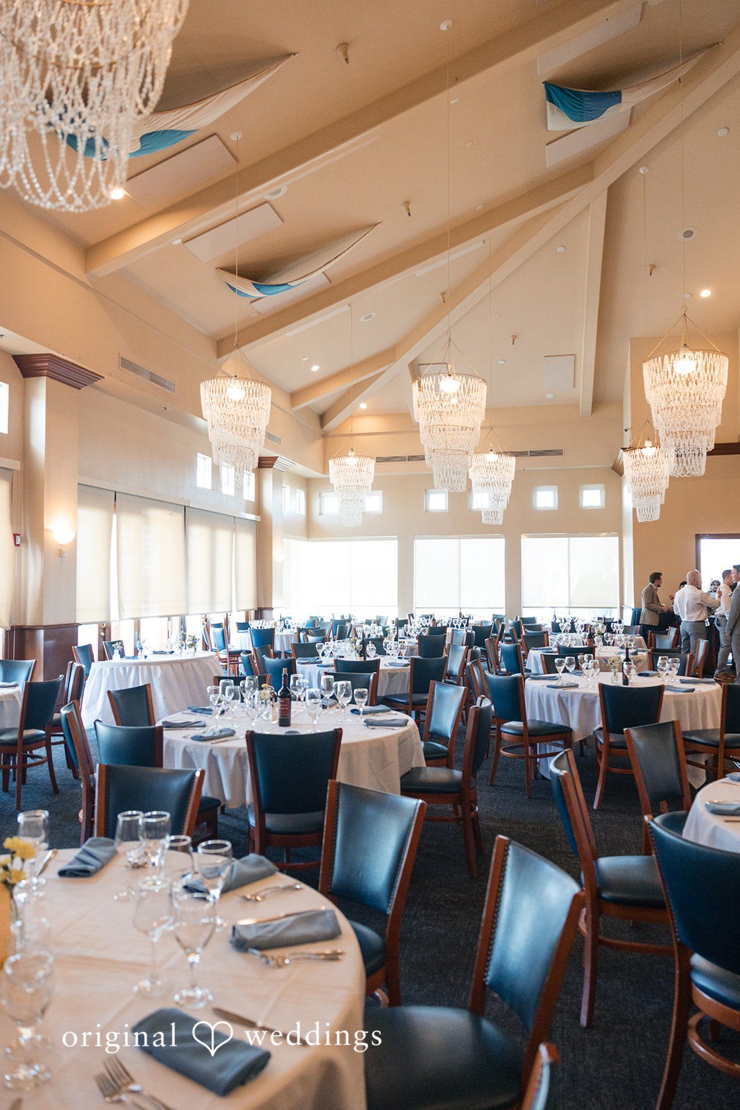 Elegant wedding catering setup at Colorado Cays Yacht Club reception venue