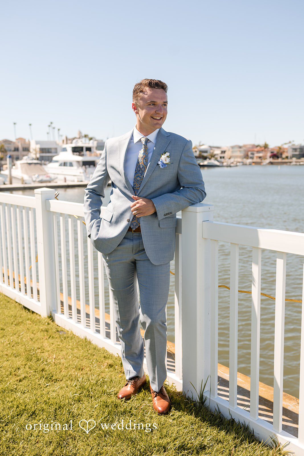Stylish groom portrait photographed by San Diego wedding photographers from Original Weddings