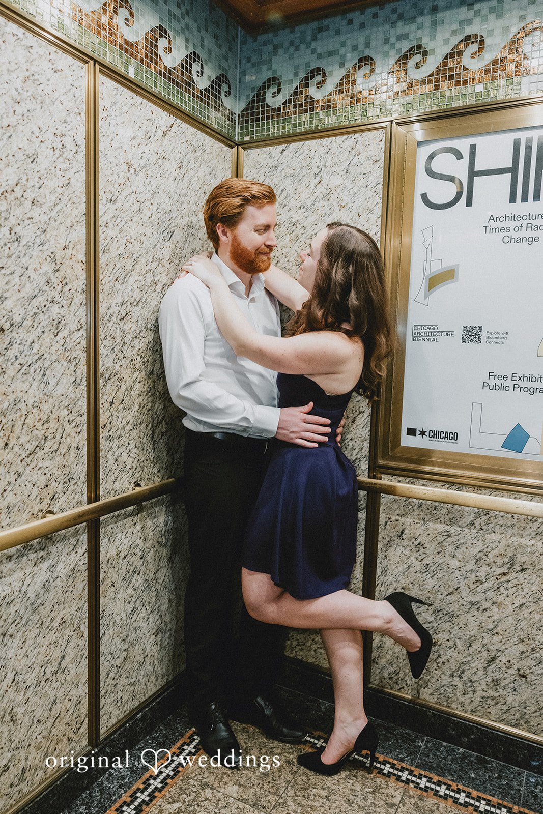 Beautiful picture of couple at Cultural Center