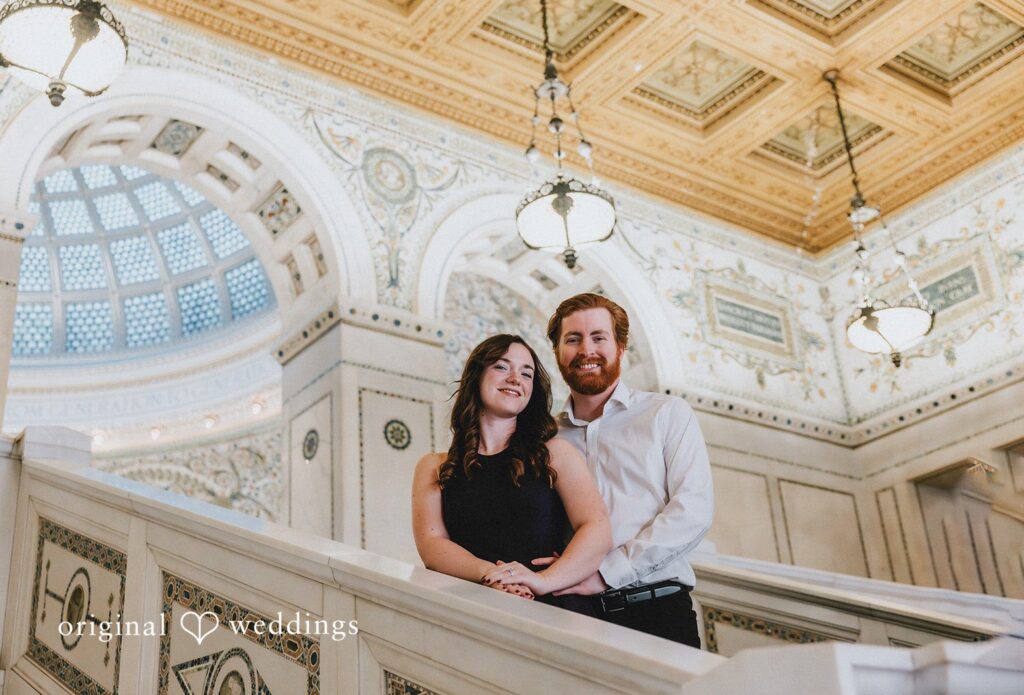Engagement photography services by original weddings capturing the beautiful picture of couple at Cultural Center