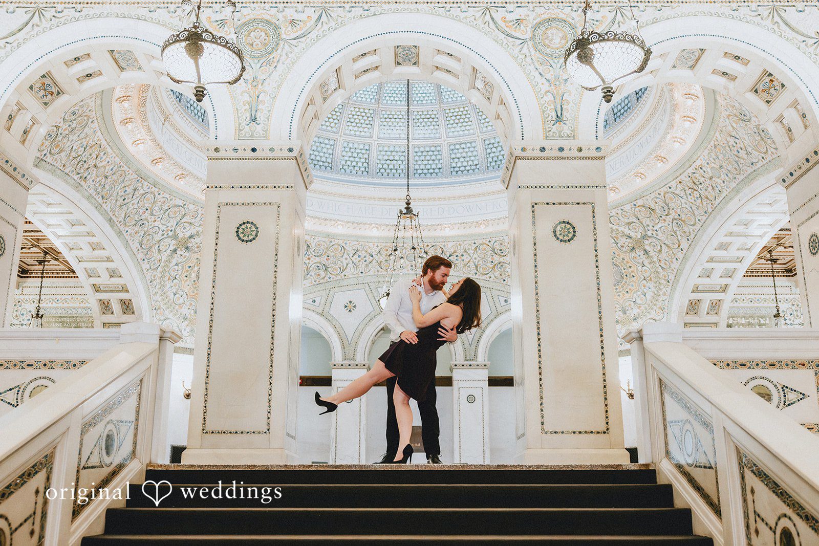 Romantic pose of couple