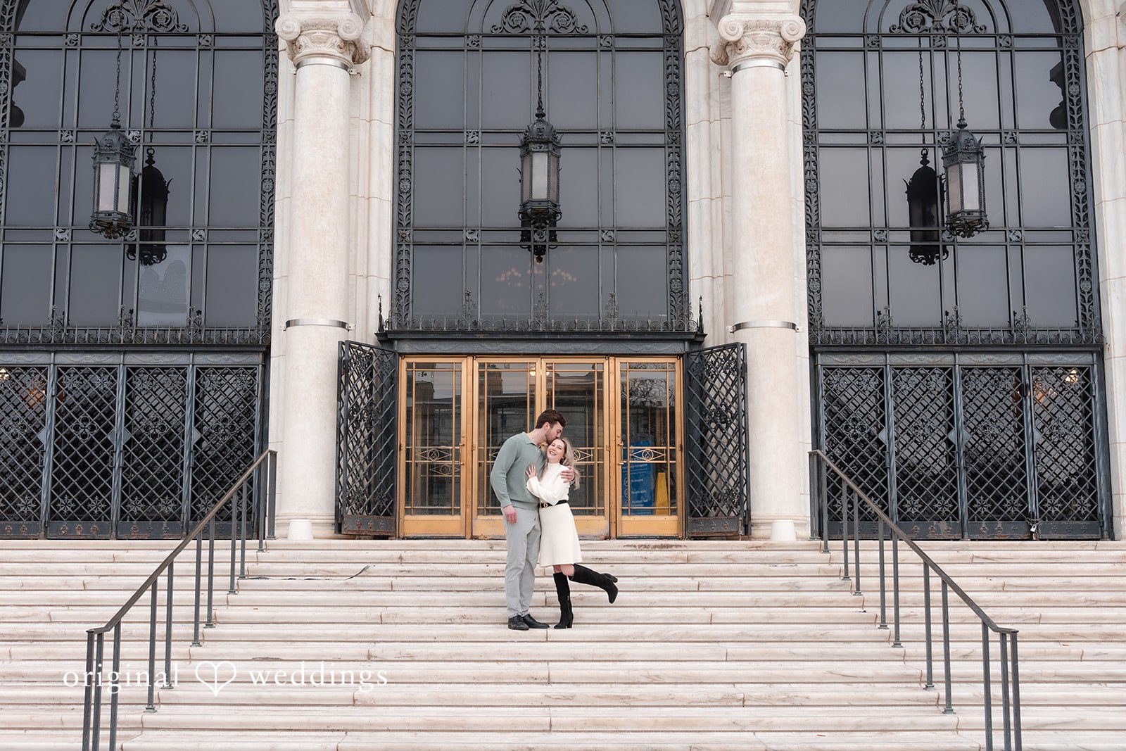 Lovely picture of couple at Detroit Public Library
