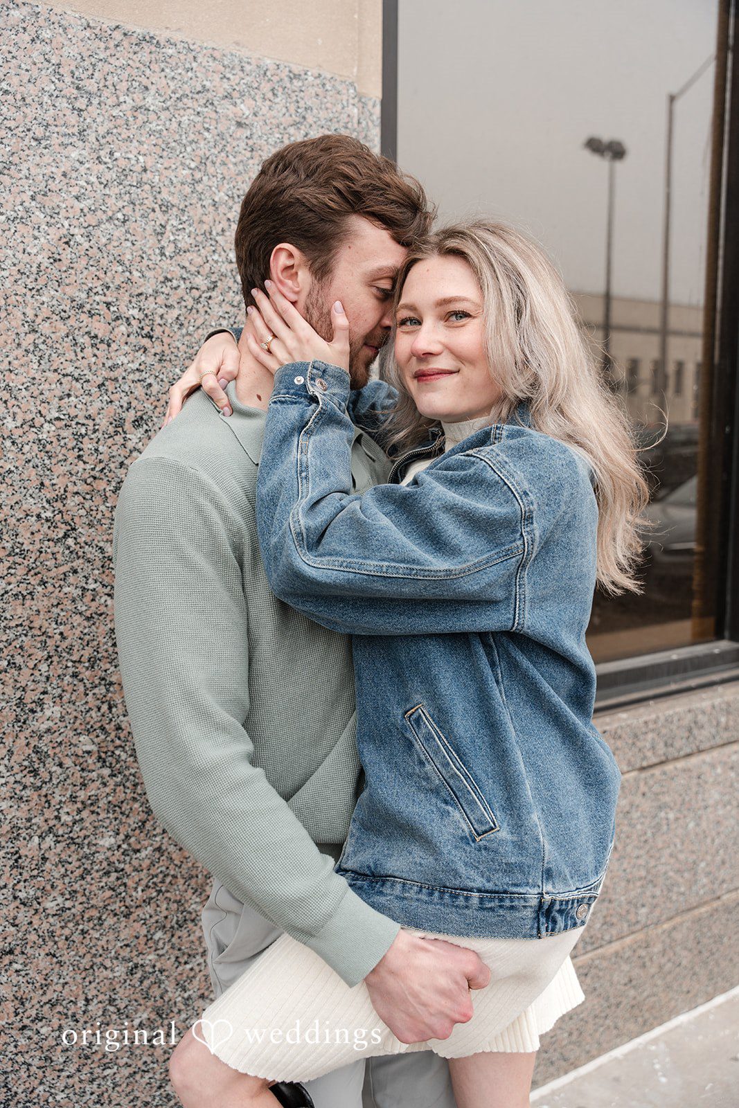Romantic pose of couple