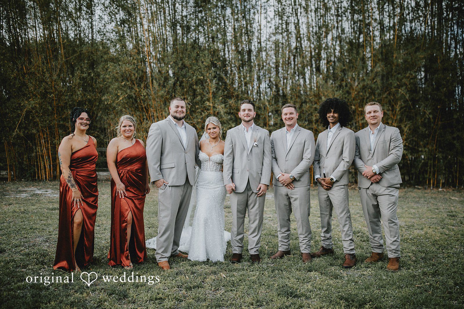Catalyna + Nik Wedding party portraits outdoors