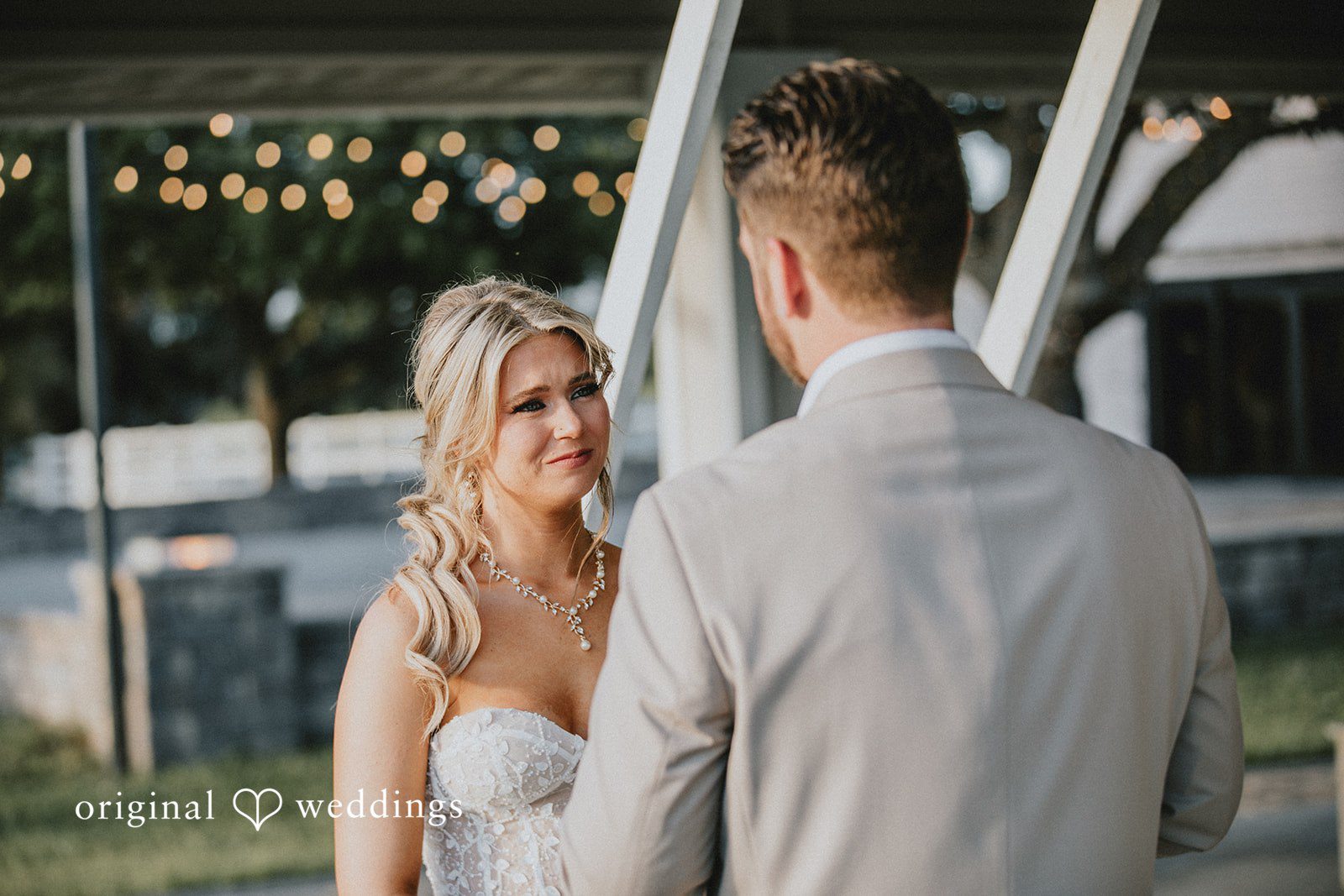 Catalyna + Nik Emotional bride during the vow exchange
