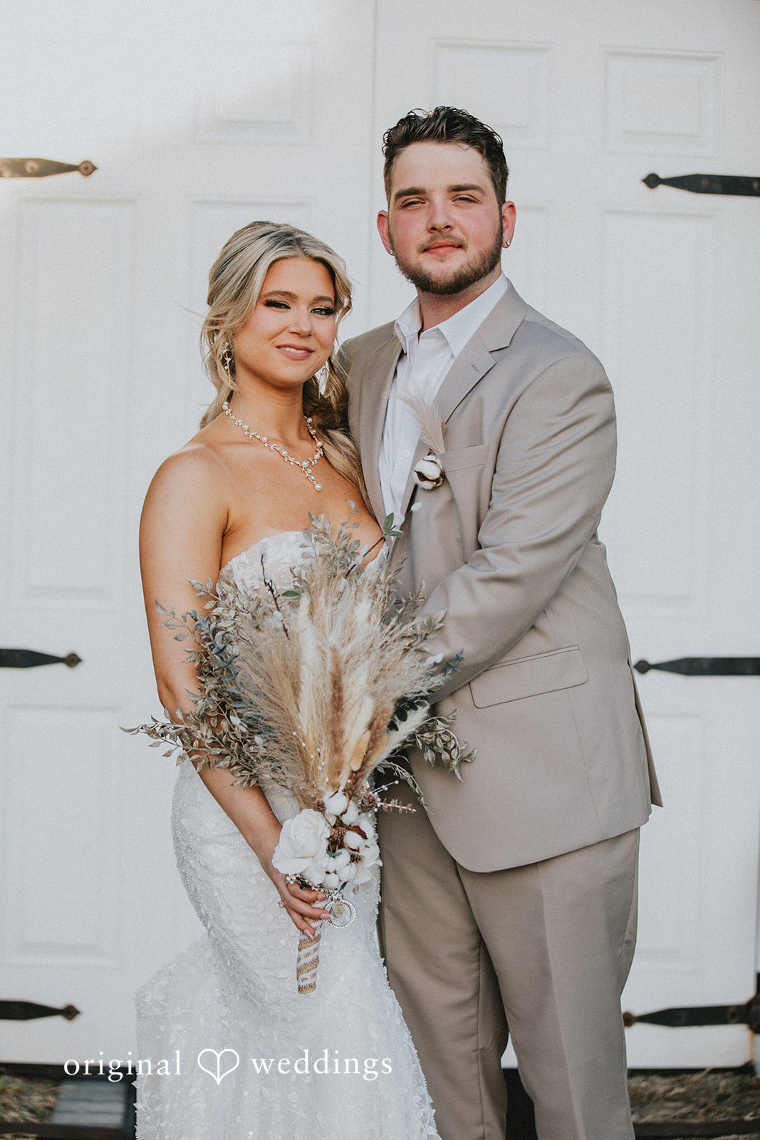 Catalyna + Nik Romantic wedding portraits in the open field