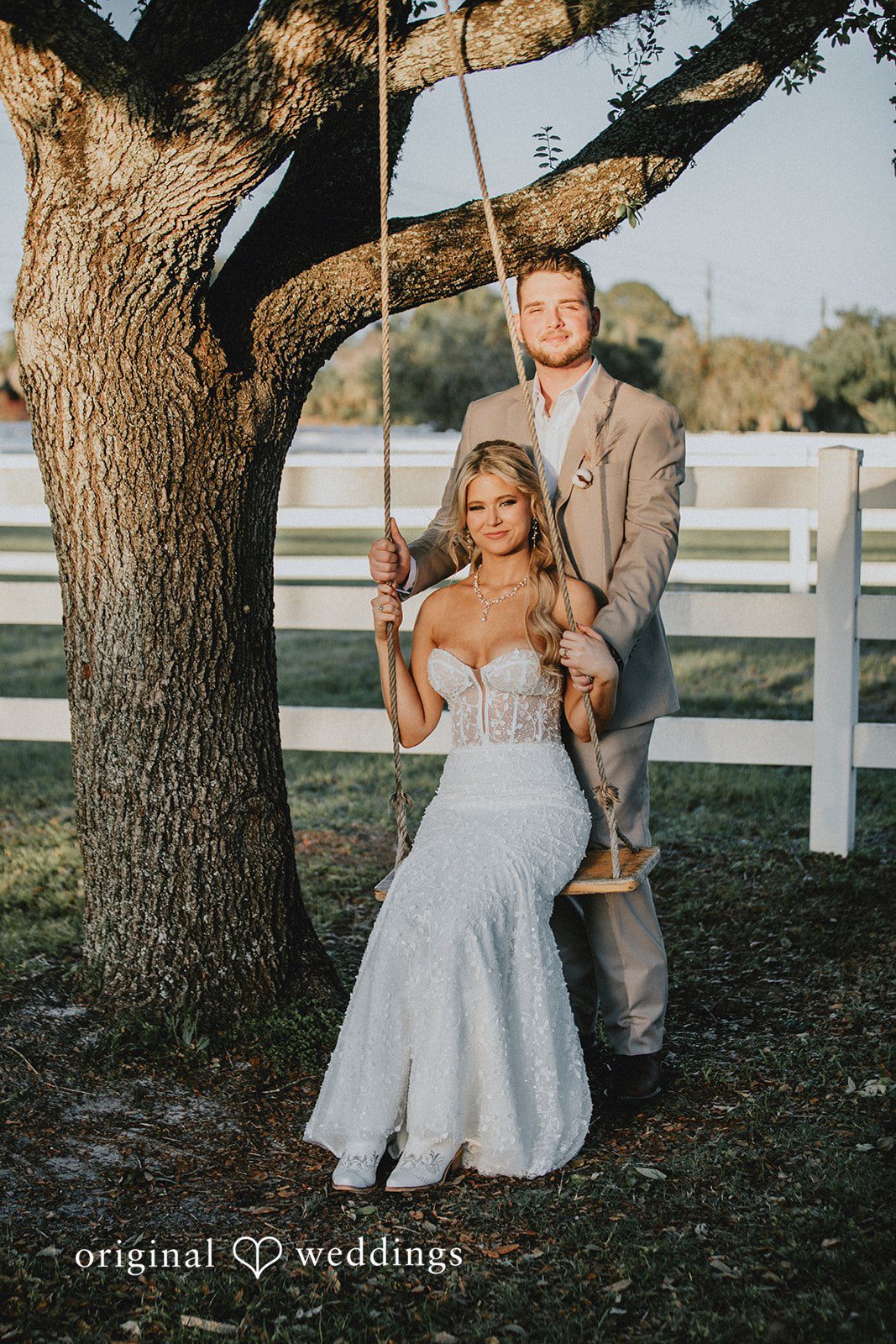 Catalyna + Nik Orlando Wedding Photographers capturing sunset portraits