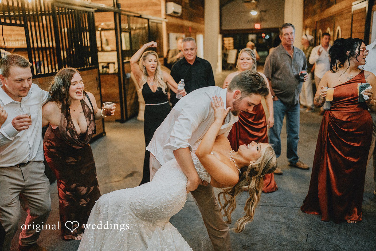 Catalyna + Nik Bride dancing with bridesmaids during the reception
