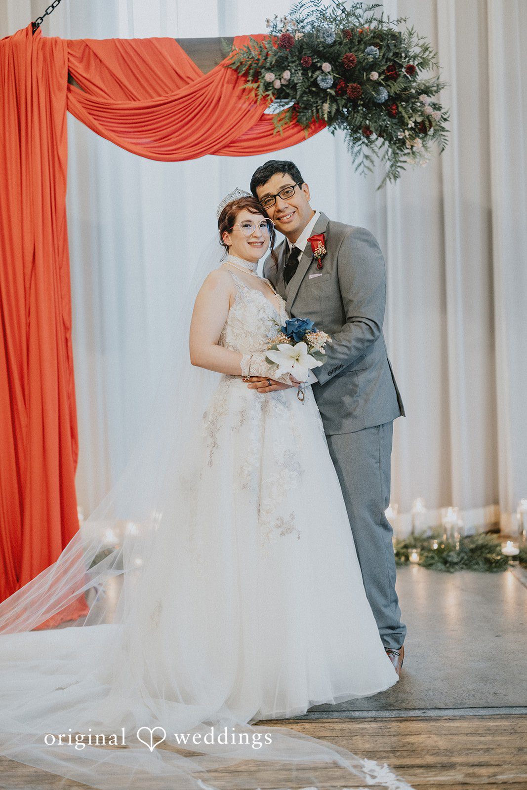Stefani + Andrew Romantic couple portrait at Ederer Hall
