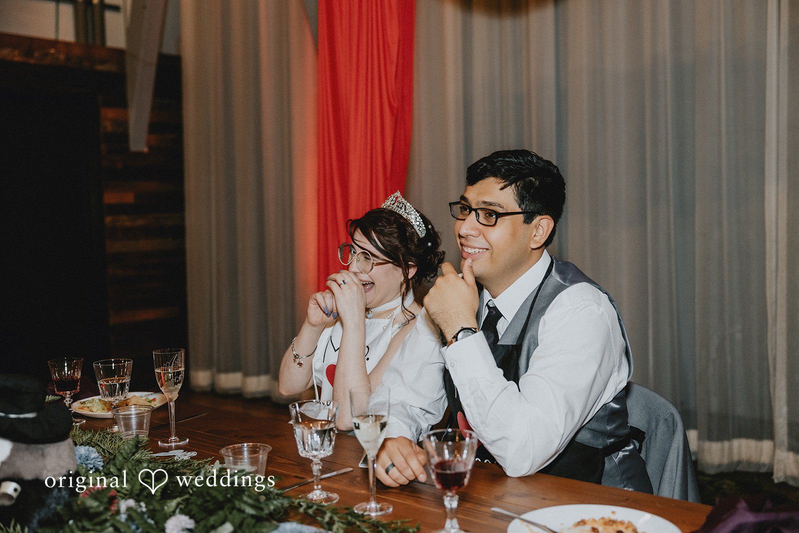 Stefani + Andrew Romantic newlywed candid moment at wedding reception