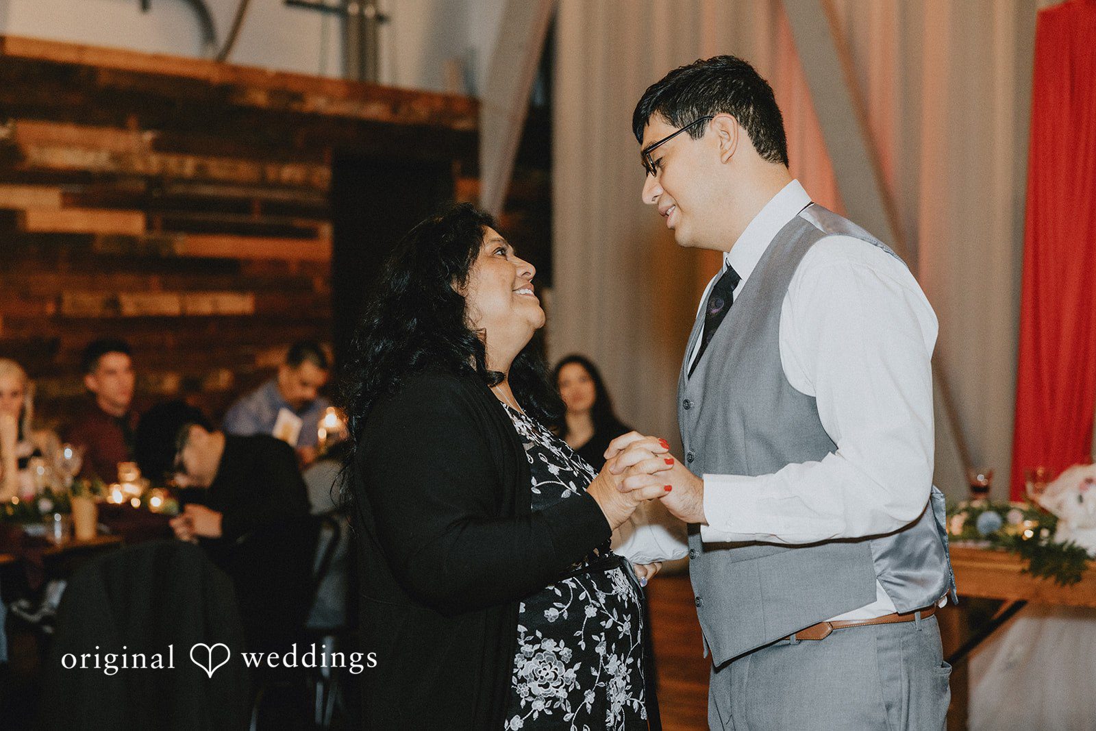 Stefani + Andrew Beautiful family moment captured during wedding reception at Ederer Hall