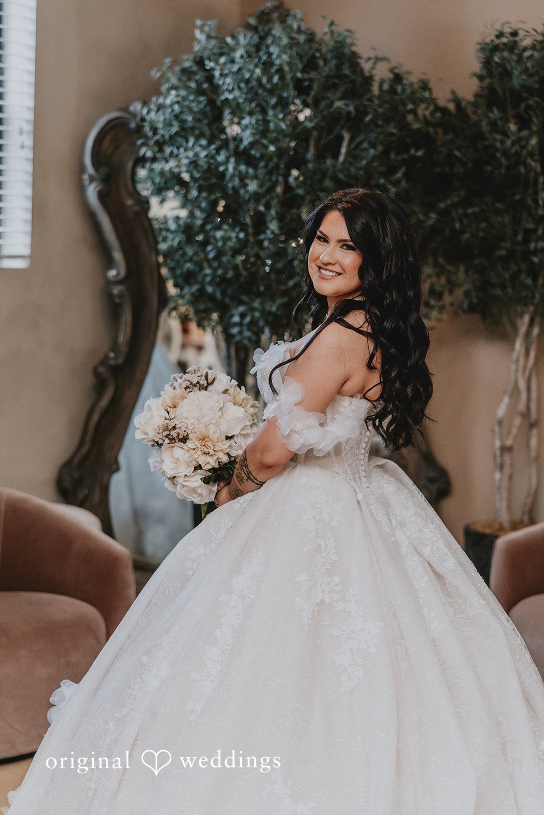 Stunning portrait of bride at Ethereal Gardens