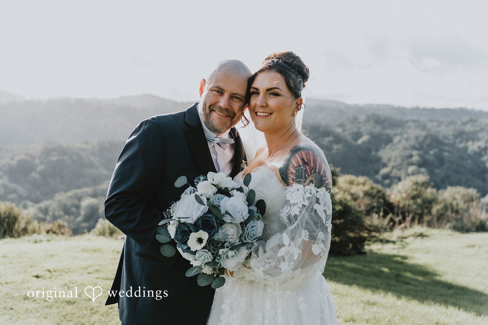 Original Weddings couple portrait captured by San Francisco Wedding Photographers at Fairview Crystal Springs