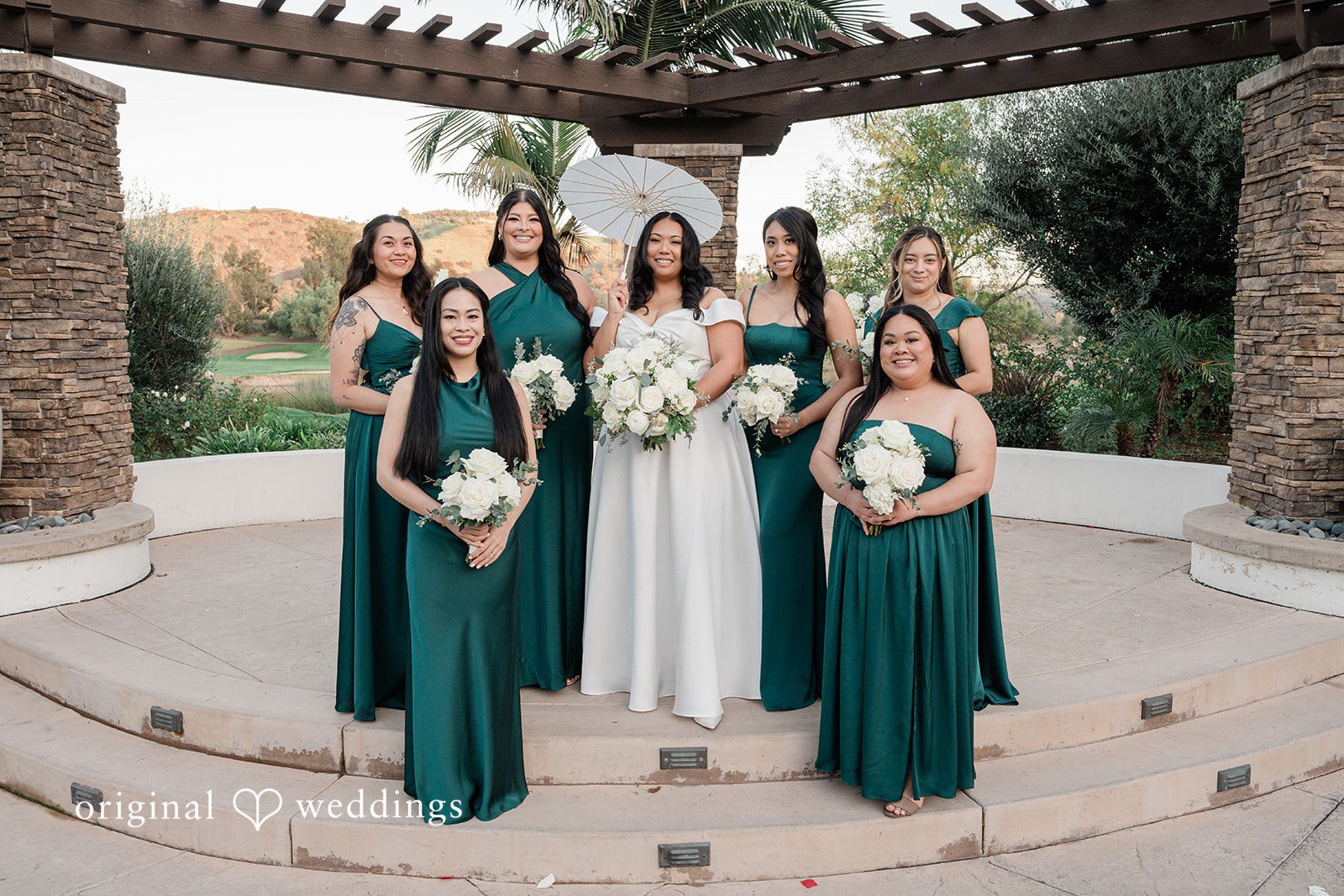 Jinelle + Brett Bride with bridesmaids sharing joyful and emotional moments before ceremony